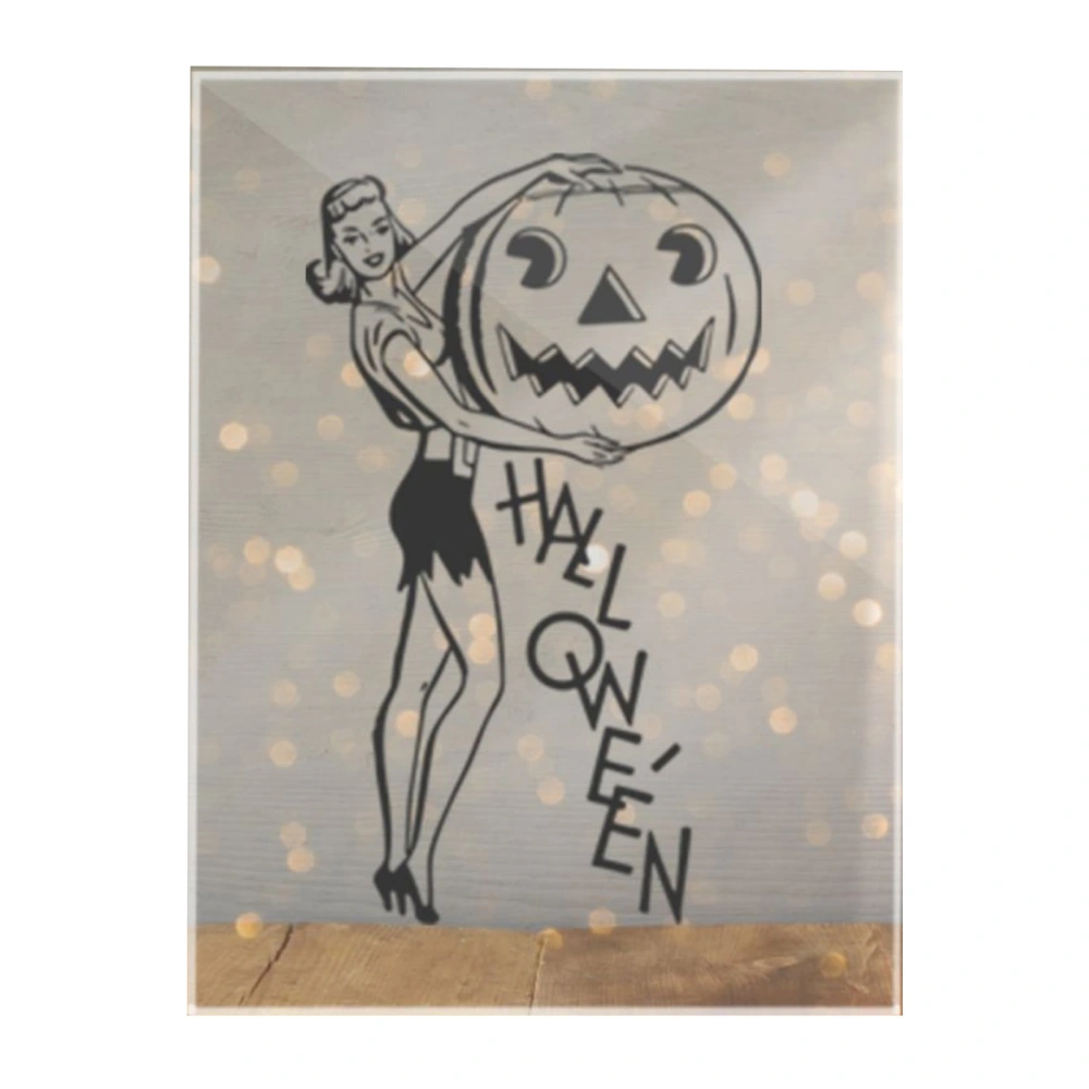 Acrylic Ornament Halloween Theme 12cm Wide 18cm Long Waterproof Decorative Desktop Acrylic Decoration for Home CBS718X05