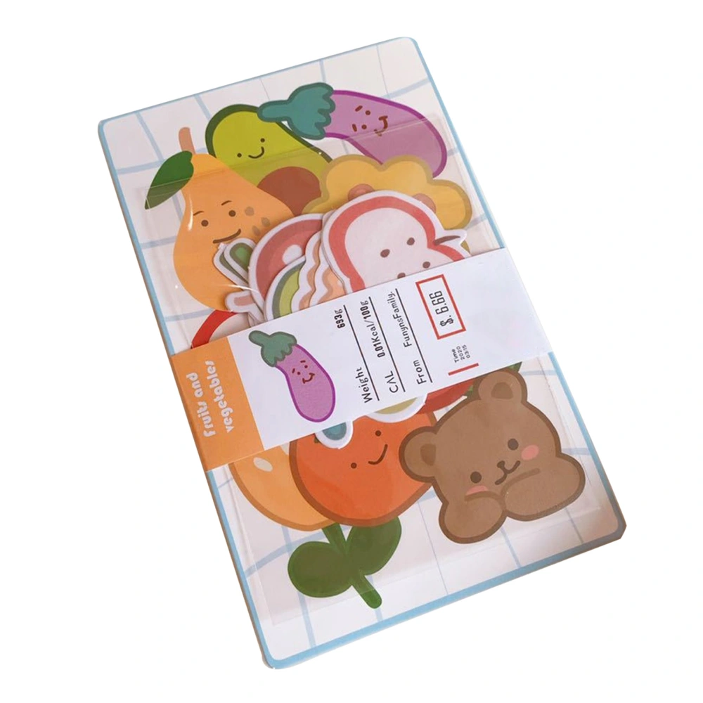 Funny Stickers Ins Cartoon Style Safe Cute Transparent Wide Application Cute Stickers for Phone Bottle Book Fruits and Vegetables