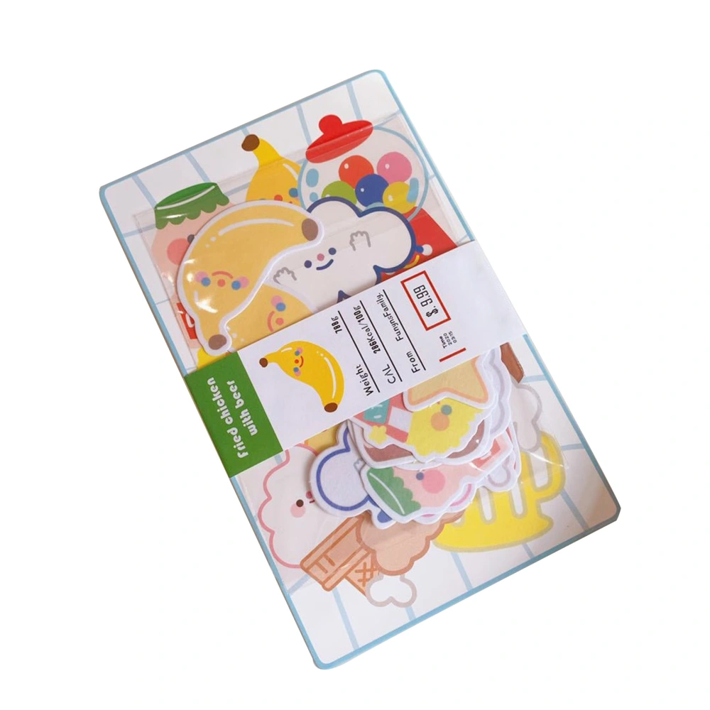 Funny Stickers Ins Cartoon Style Safe Cute Transparent Wide Application Cute Stickers for Phone Bottle Book Beer and Fried Chicken