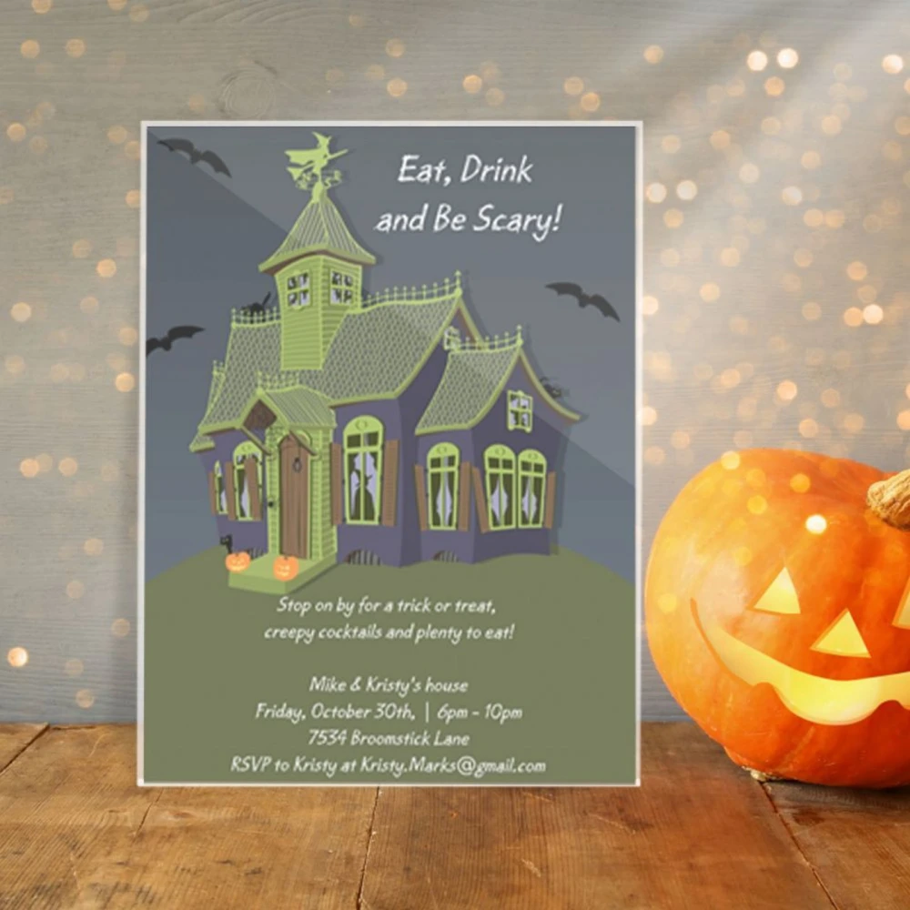 Acrylic Decorative Picture Halloween Theme Poster Acrylic Metal Frame Painting Ornament Halloween Decoration 12x18cm CBS718X18