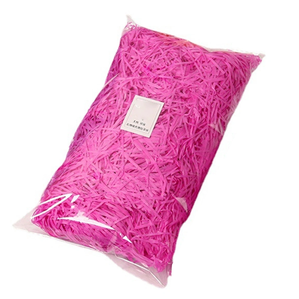 Paper Shred Filler Exquisite Bright Colors Odorless Raffia Filler Gift Packaging Stuffer for Gift Box Decoration Rose Red 100g