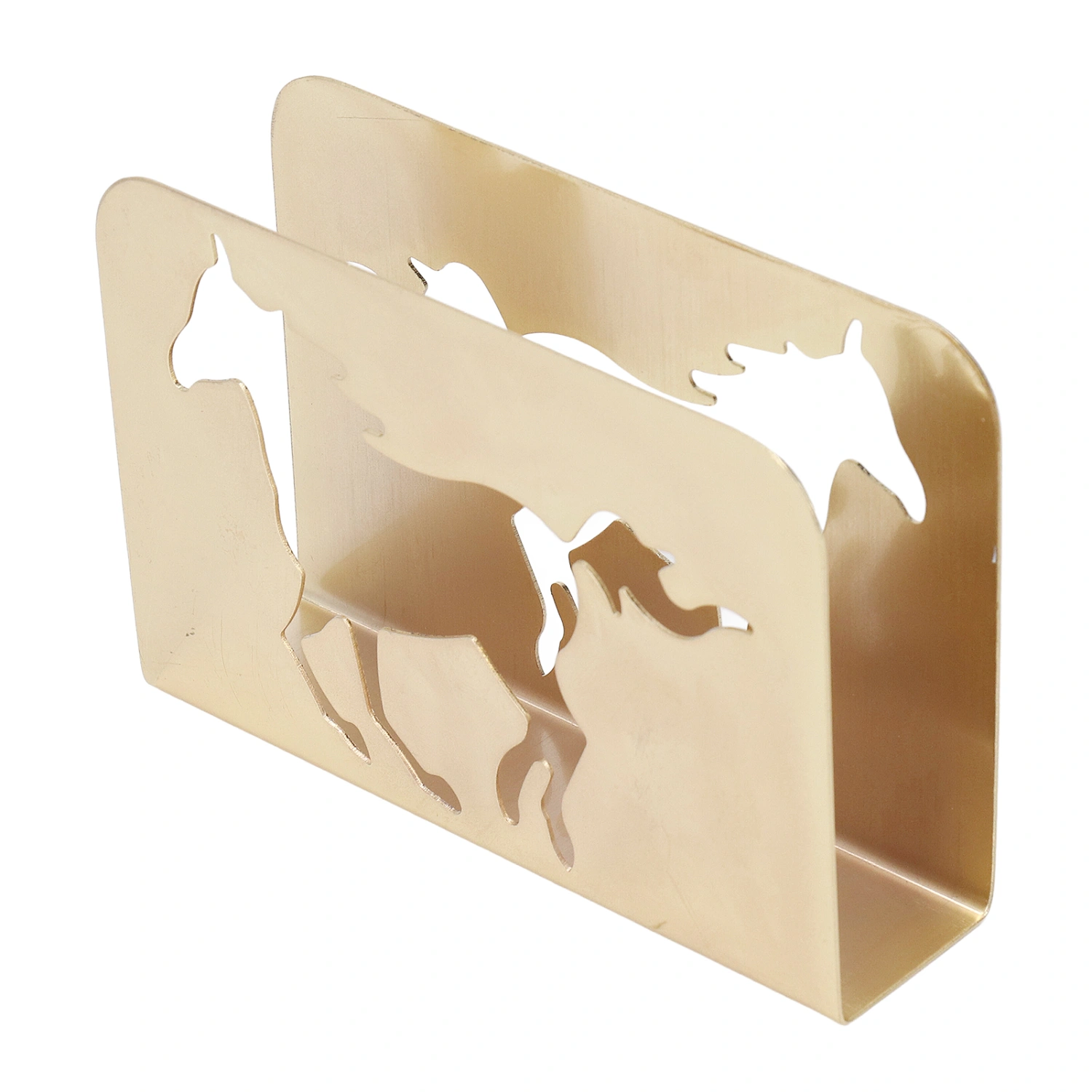 Horse Napkin Holder Iron Art Vertical Napkin Holder Multifunction Metal Napkin Holder Napkin Holder Organizer for Bars Golden