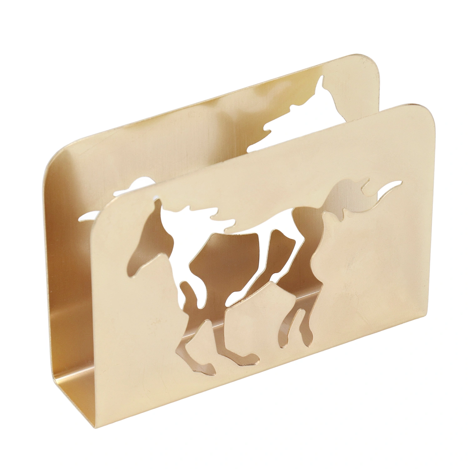 Horse Napkin Holder Iron Art Vertical Napkin Holder Multifunction Metal Napkin Holder Napkin Holder Organizer for Bars Golden