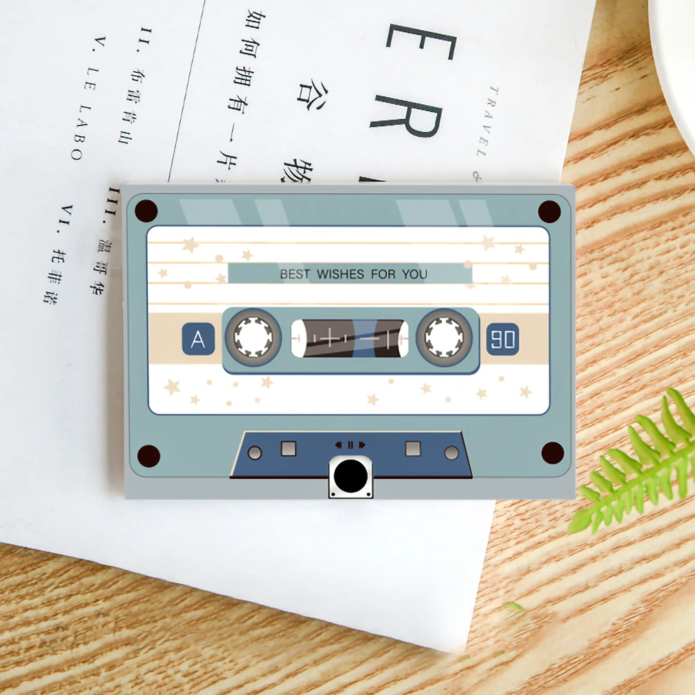 Cassette Tape Retro Style Continuous Play Voice Recording Easy Operation Blank Cassette Tape for Party Birthday Green