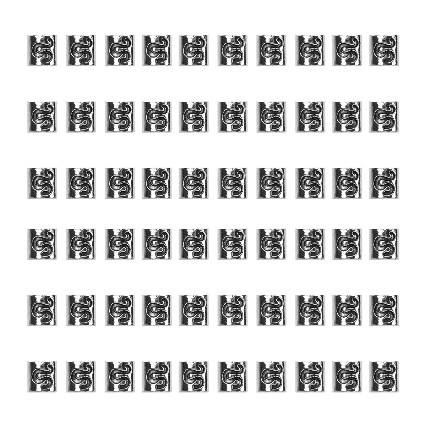 60 Pcs Spacer Beads Vintage Silver 12 Zodiac Large Hole Beads Hand Made DIY Bracelet Jewelry Making Spacer Beads