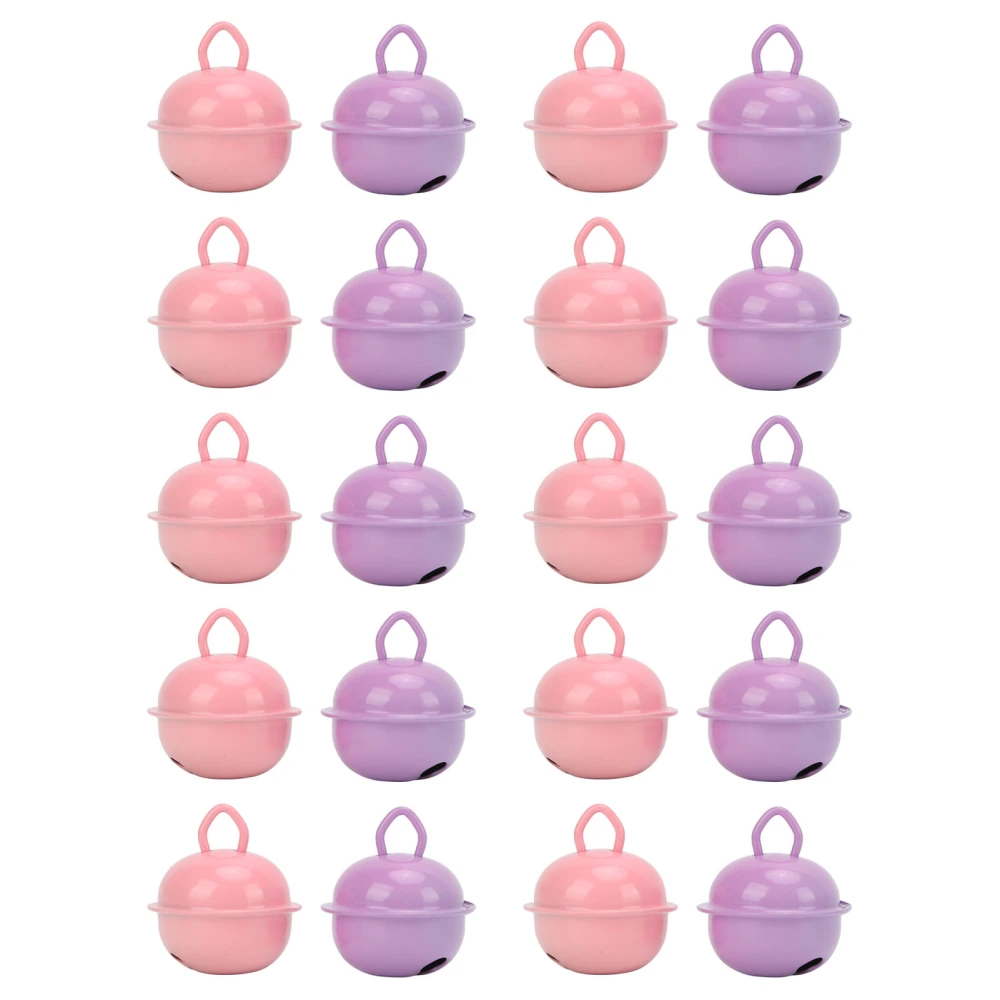 20Pcs Pinky Color Jingle Bells 22mm Good Decoration Pink Purple Small Jingle Bells for DIY Clothing Bag Keychain Accessories