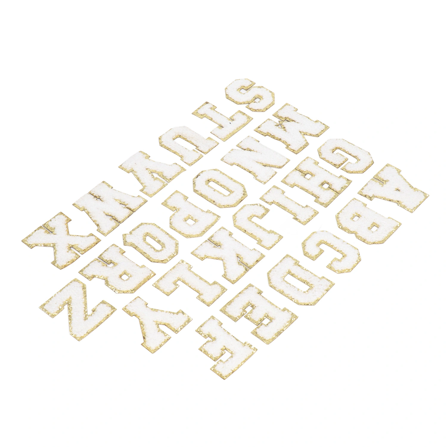 26 Pcs Letter Patches A to Z White Letter Patches DIY Personalized Decorative Repairing Embroidered Sewing Patches