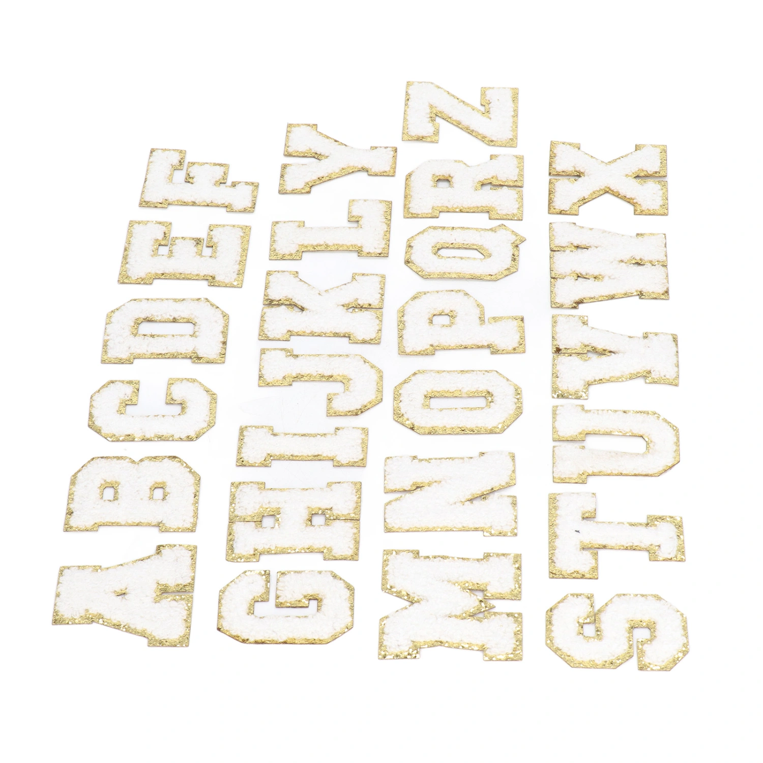 26 Pcs Letter Patches A to Z White Letter Patches DIY Personalized Decorative Repairing Embroidered Sewing Patches