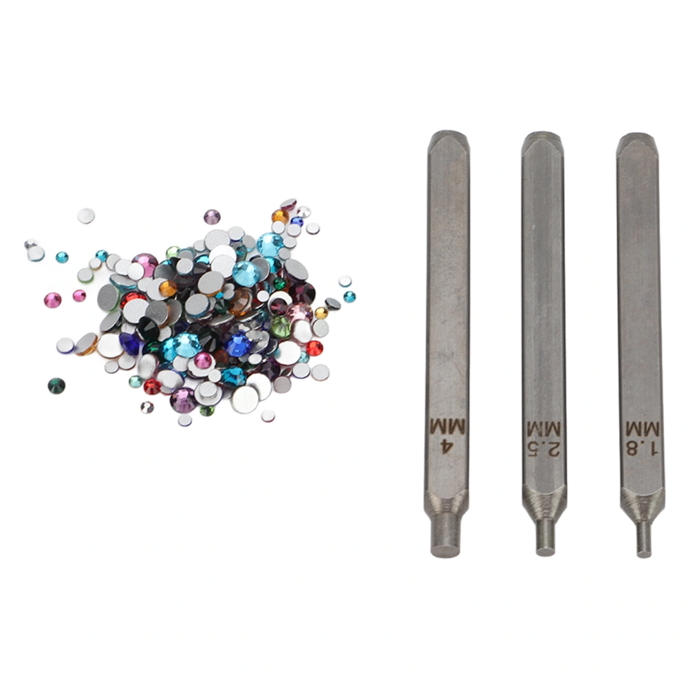 Metal Stamping Punches 1.8mm 2.5mm 4mm Rustproof Coating DIY Making Colorful Rhinestones Jewelry Metal Stamping Tool