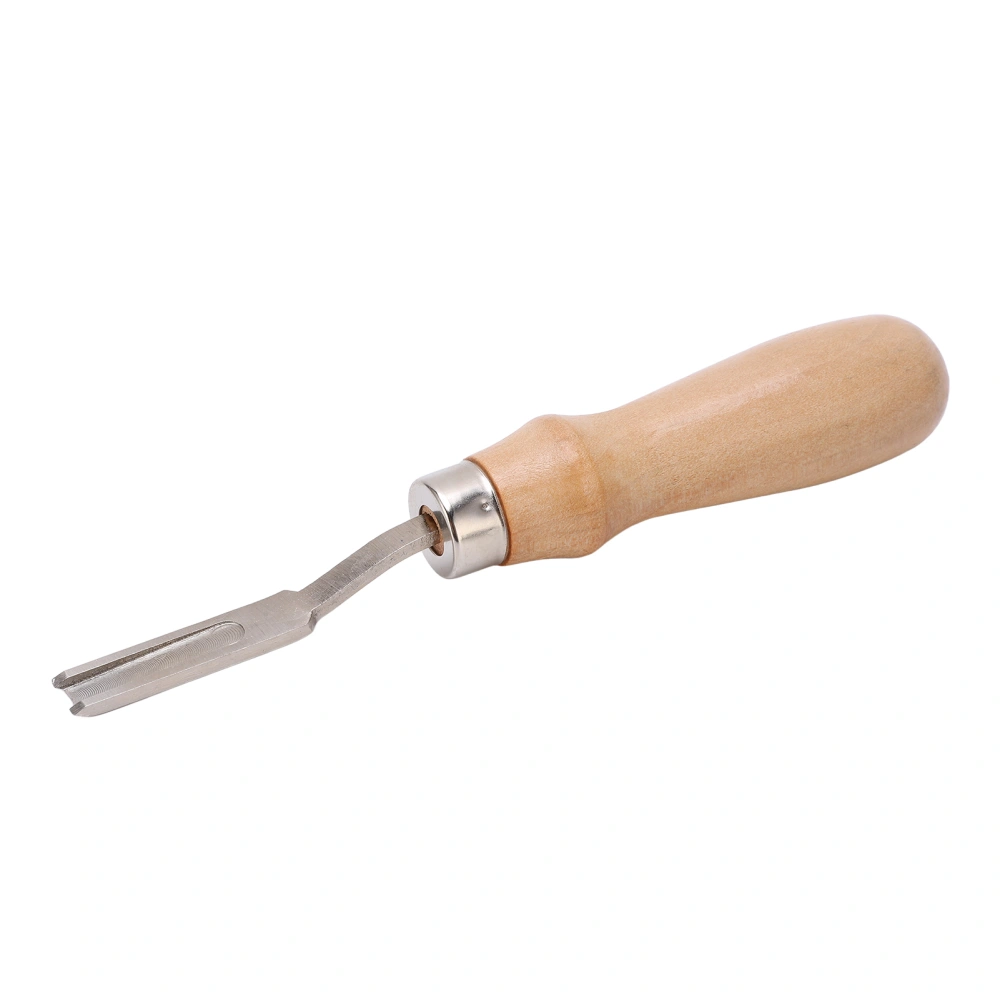 Wide Mouth Leather Edge Beveler Wooden Handle Durable Steel Incisive Cutting Edge Reasonable Angle Edge Skiving Beveler