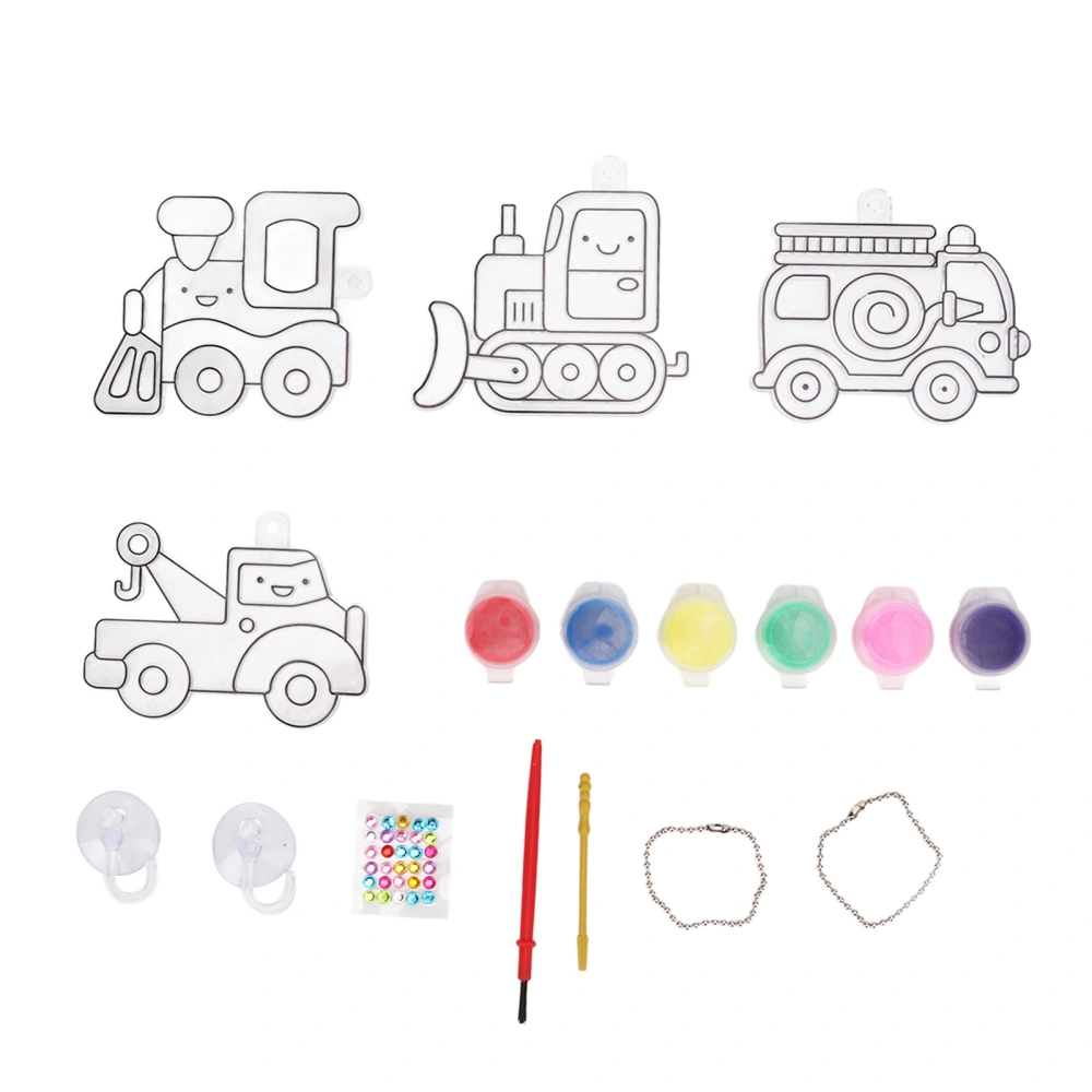 Window Art Paint for Kids DIY Suncatchers 4 Car Looks 6 Watercolor Colors DIY Hand Crafted Fun Suncatchers Set for Party