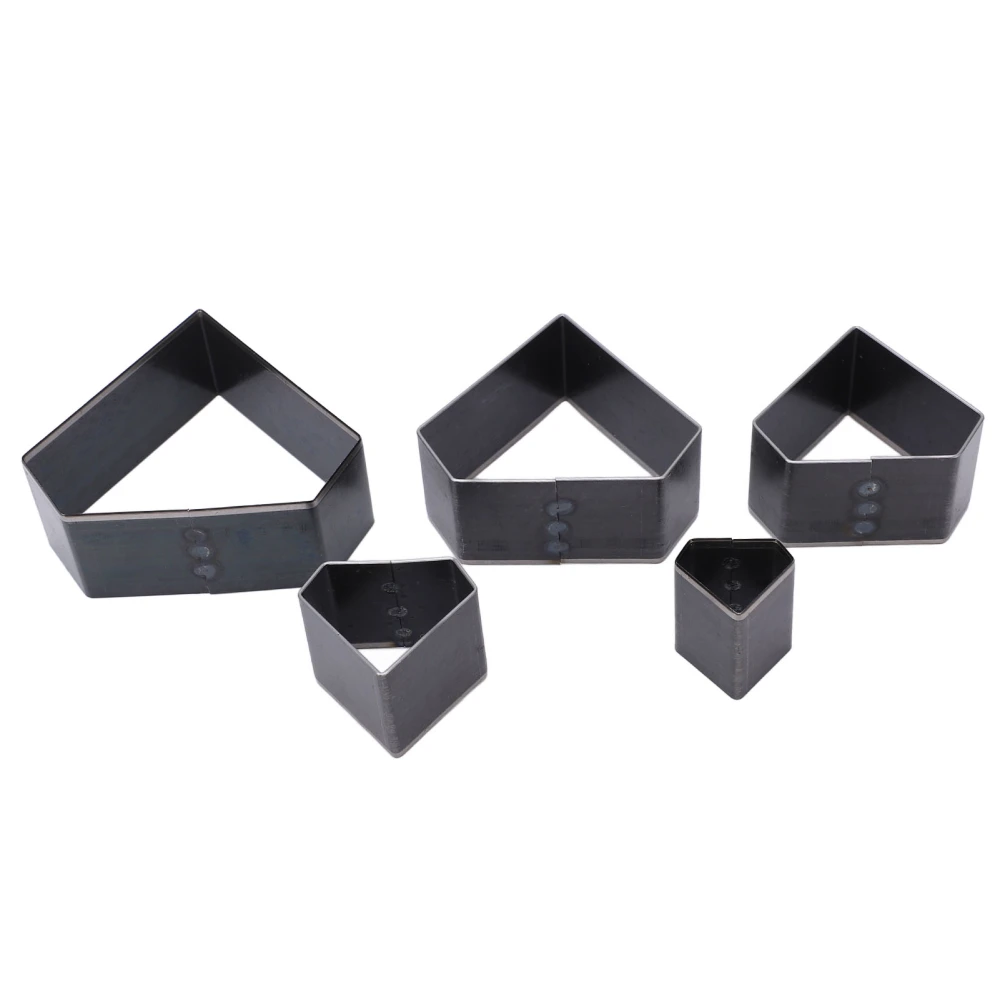 5Pcs Leather Die Cutter Hollow Punching Mold Different Sizes Diamonds Shaped DIY Leather Cutting Mold for Home DIY Crafts