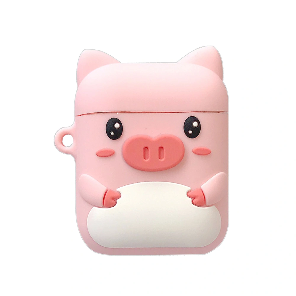 Silicone Earphone Case Cute Cartoon Soft Elastic Shock Resistant Earphone Protective Cover for IOS Earbuds 1 2 3Pig