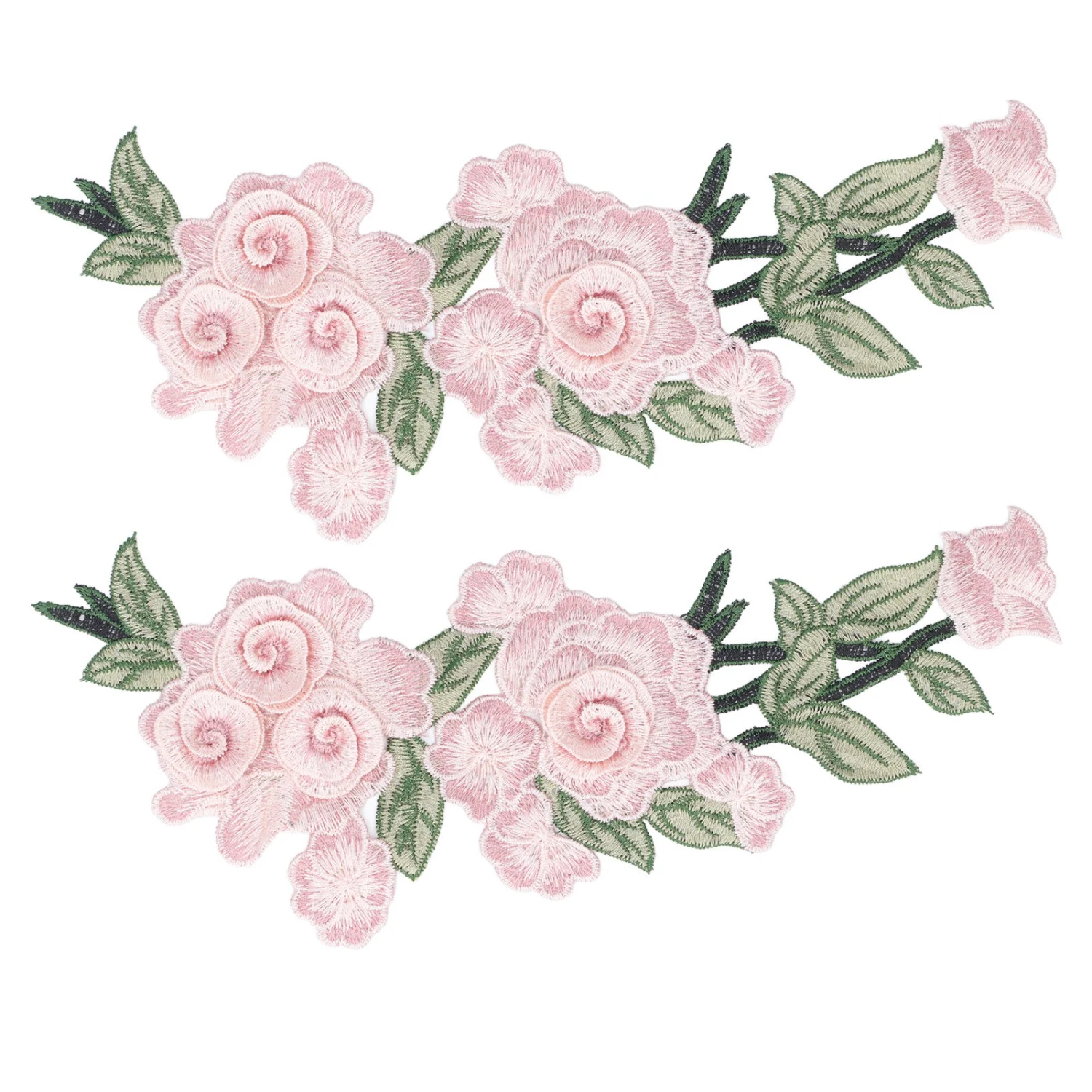 Embroidered Patch Flower Cotton Environmental Protection Unique DIY Clothing Accessories for Vests HatsPink