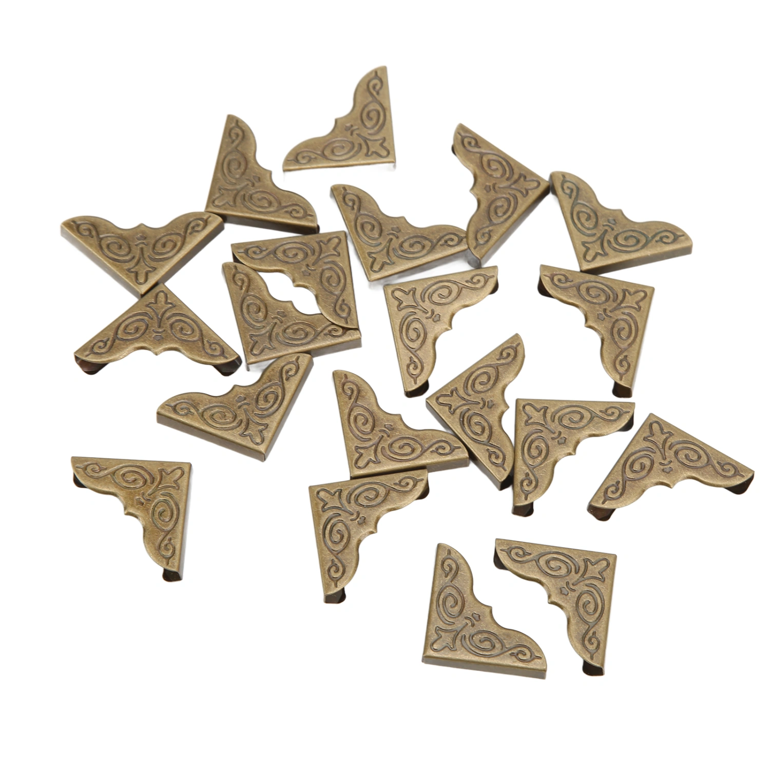 100Pcs Book Corner Protectors Vintage Appearance Premium Metal High Hardness Wide Application Metal Corner Protector