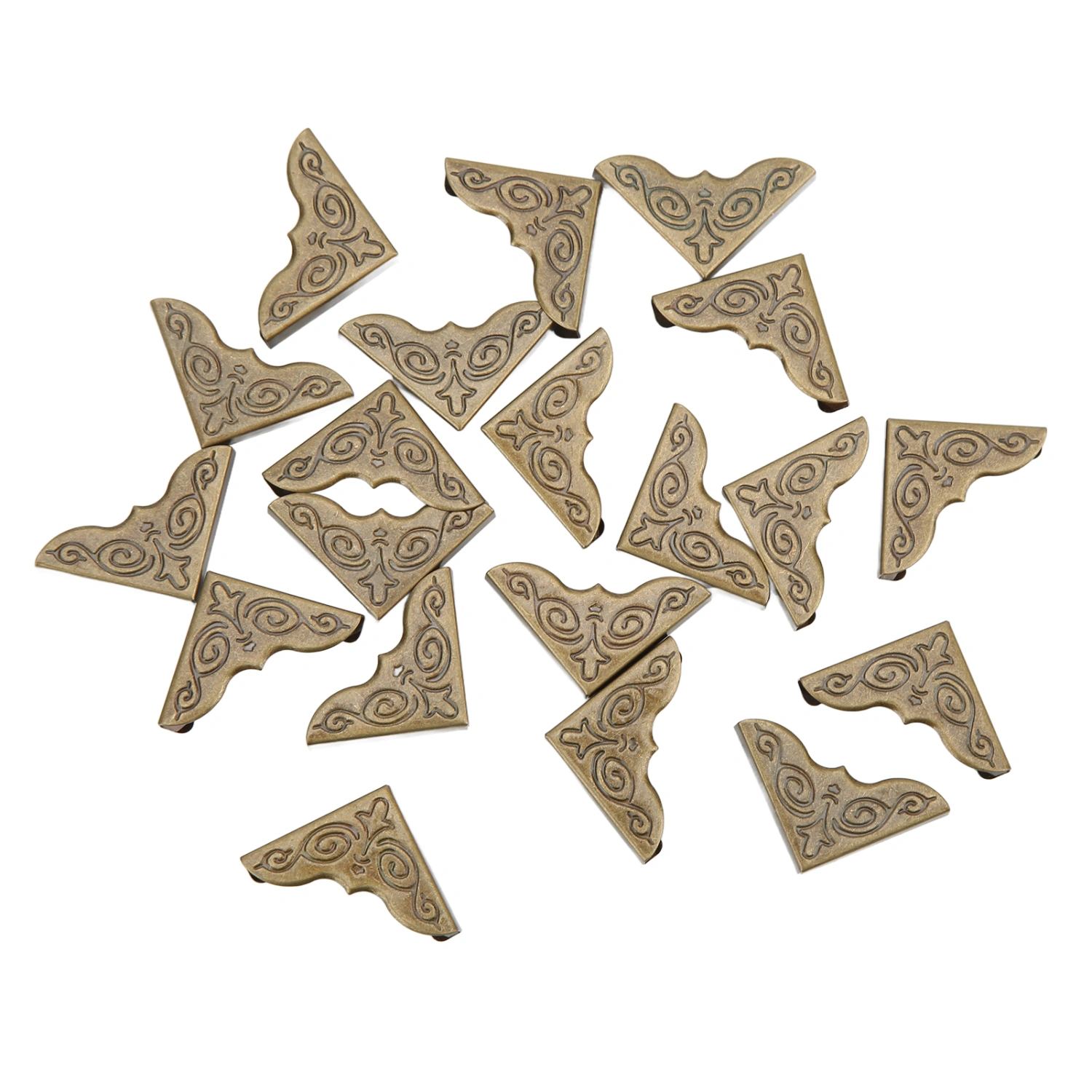 100Pcs Book Corner Protectors Vintage Appearance Premium Metal High Hardness Wide Application Metal Corner Protector