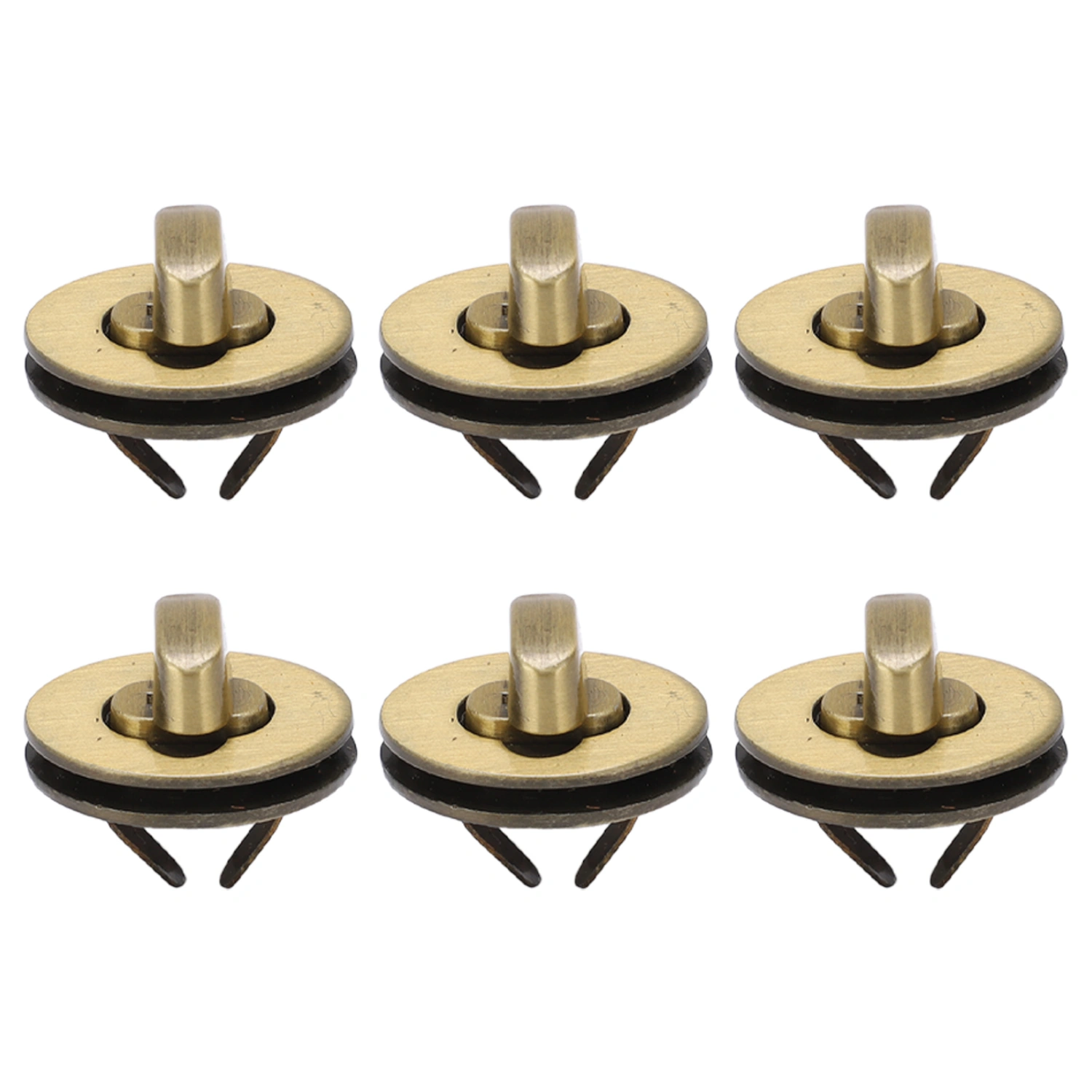 10Sets Turn Lock Clasp Classic Design Elliptical High Hardness Purse Lock for DIY Luggage Purse Handbags