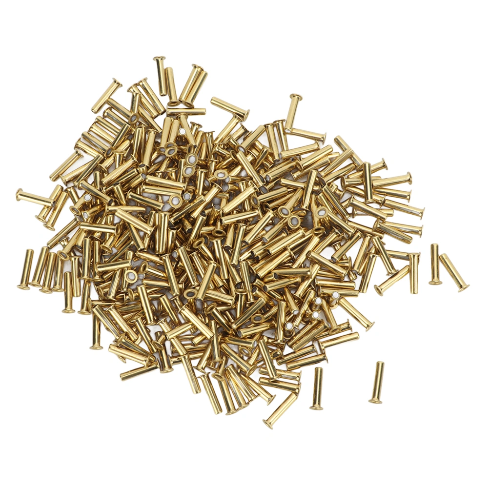 500Pcs Hollow Rivets 65 Copper Smoothing Surfaces Easy Installation Clothing Rivets for DIY Crafts2.32x11x3.8mm