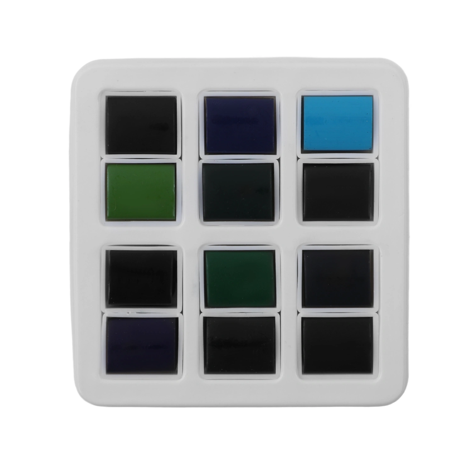 12Pcs Watercolor Paint Set Dark Color Ocean Forest Series Environmental Protection Painting Sketching Tools