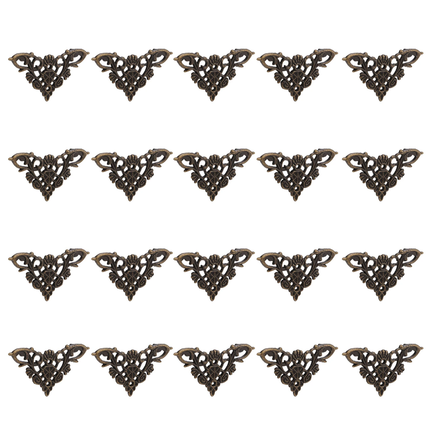 20Pcs Corner Protector Zinc Alloy Classical Retro Elegance Exquisite Comfortable Corner Cabinet Protection