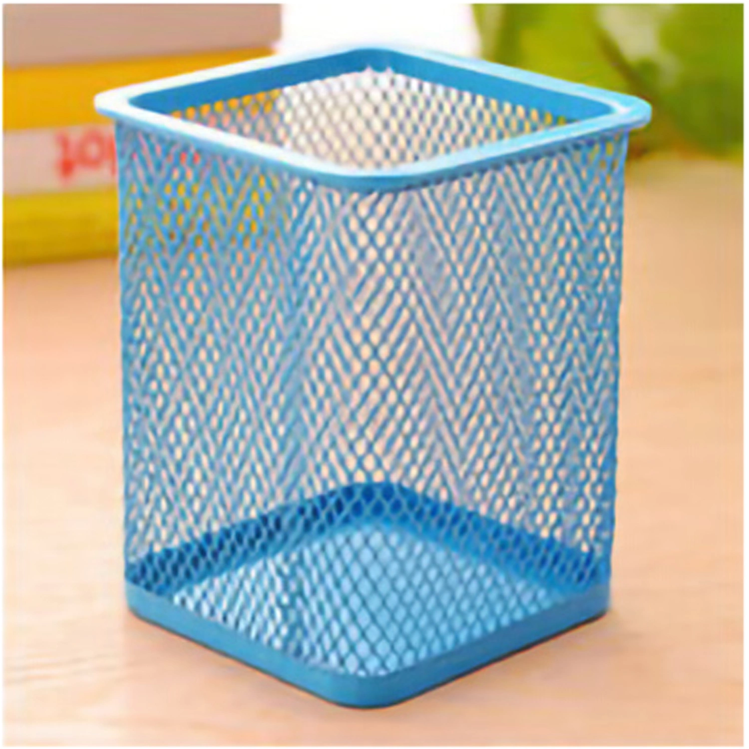 Pen Holder Oblique Insert Fashion Storage Pen Holder Desktop Object Rack Office SuppliesTetragonum Blue