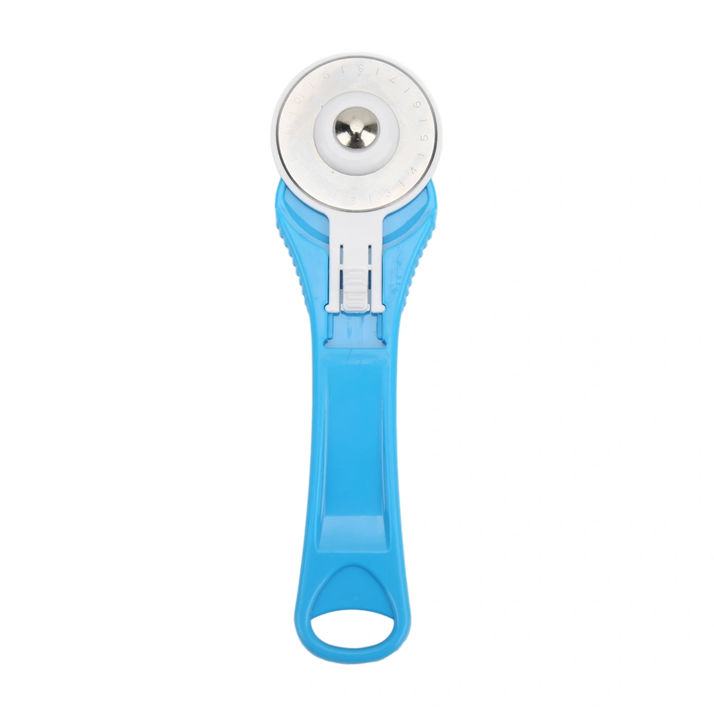 Fabric Roller Cutter Stainless Steel Material 45mm/1.8in Blade Incisive Blue Handle Ergonomic Design Quilting Tool