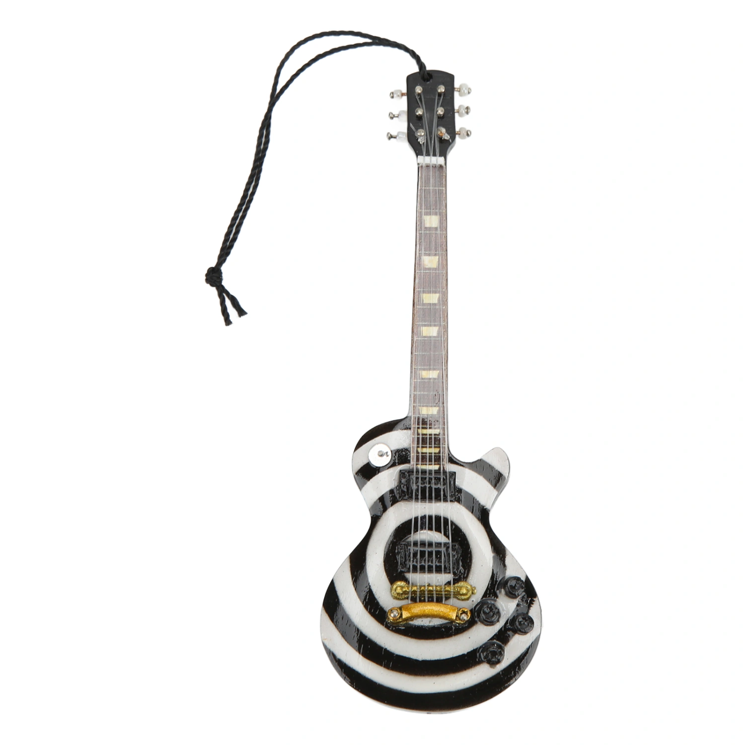 Guitar Model Exquisite Appearance Fine Details Basswood Miniature Guitar for Home Decoration Gift Giving