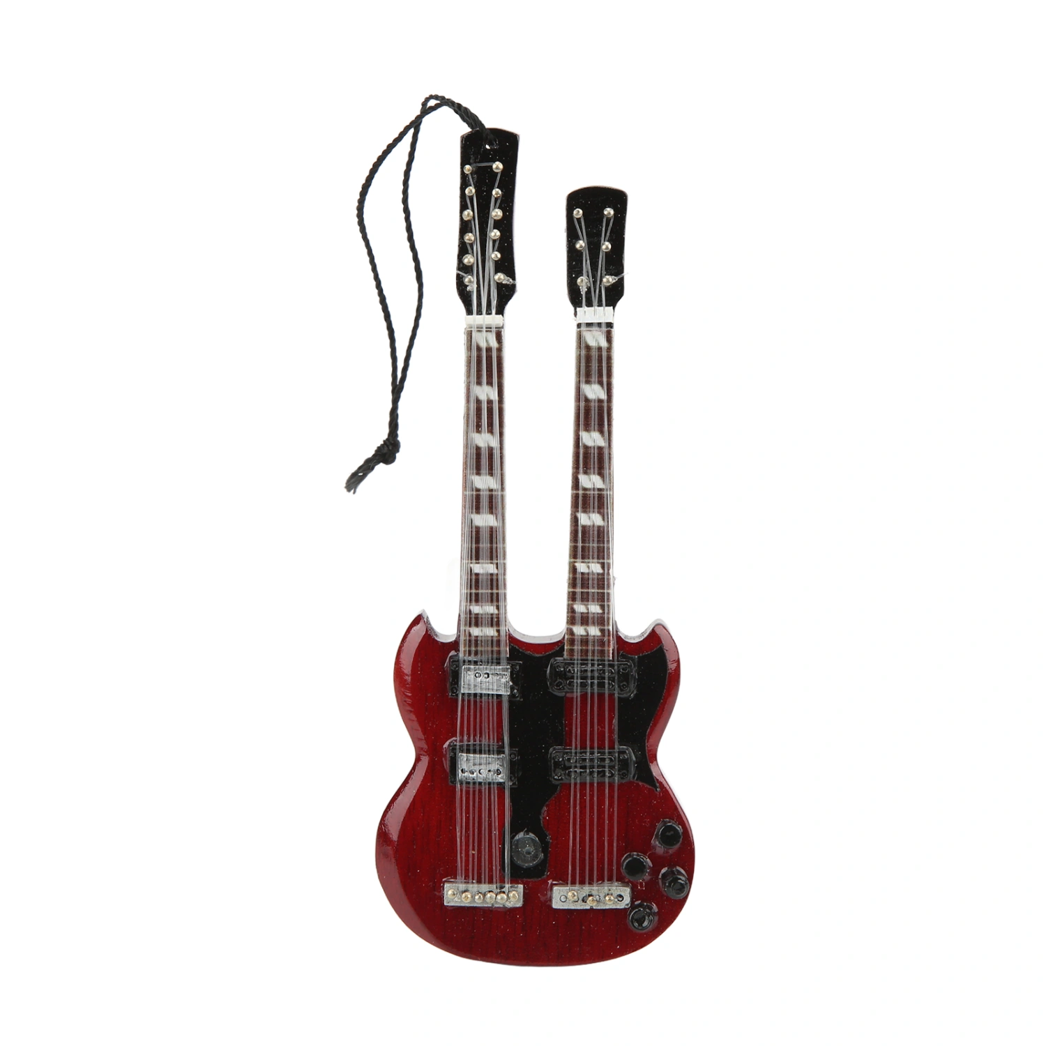 Musical Instruments Pendant Double Neck Bass Craft Exquisite Beautiful Mini Musical Instrument Collection Decoration