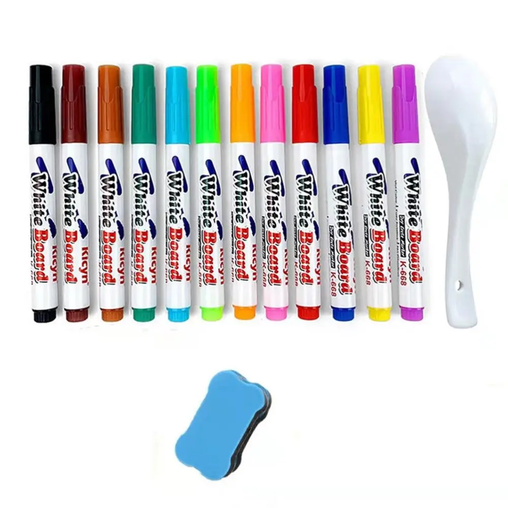 8/12 Pcs Magical Water Painting Pen Toy Whiteboard Dry Erase Pen White Board Marker Student Children Drawing Pen