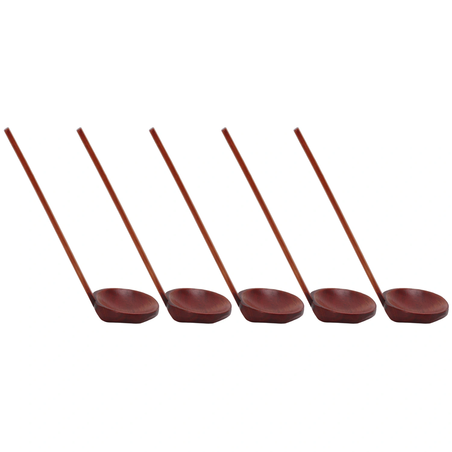 5Pcs Wooden Spoons Sturdy Handle Hand Polished Smoother Light Weight Japanese Tortoise Shell Spoon for Restaurant GiftsNonporous