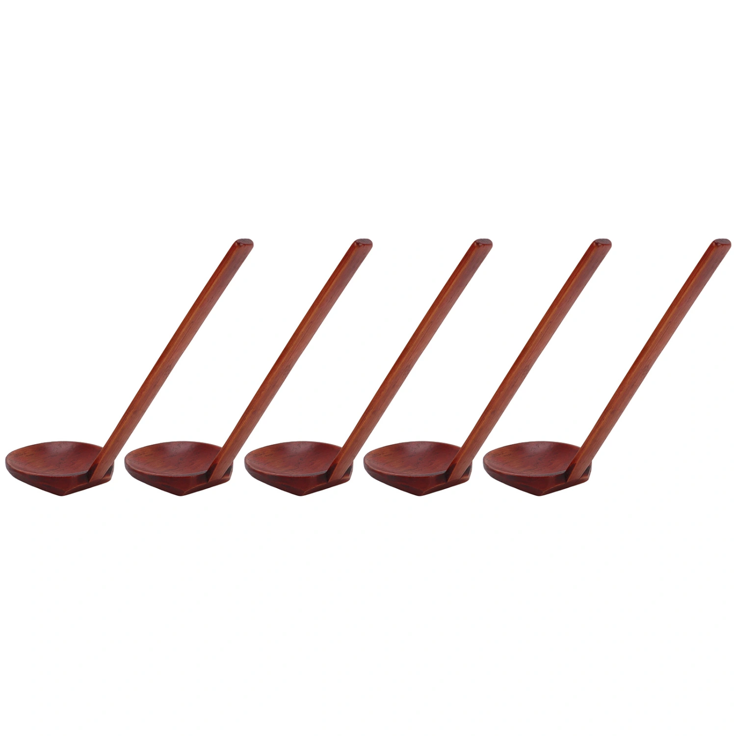 5Pcs Wooden Spoons Sturdy Handle Hand Polished Smoother Light Weight Japanese Tortoise Shell Spoon for Restaurant GiftsNonporous
