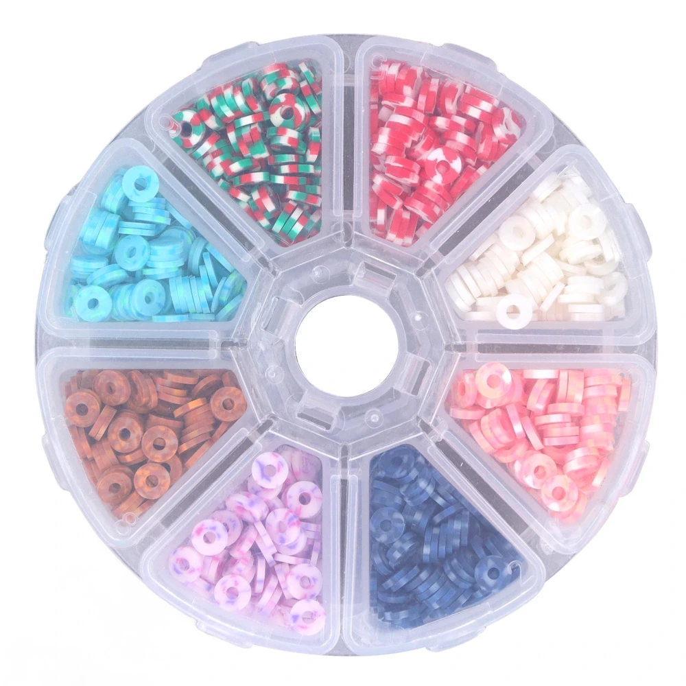 1280Pcs Flat Clay Beads 6mm Durable Waterproof Fadeless Improve Creativity Relieve Pressure Polymer Clay Beads for DIY