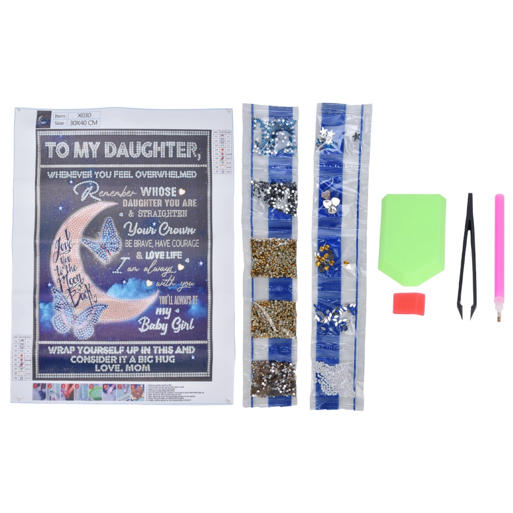 5D Rhinestone Painting Kits Strong Practicality DIY Fun Complete Tools Special Shaped Rhinestone Painting Kits for Decor