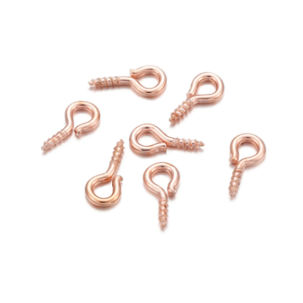 200Pcs Screw Eye Pins Bright Shiny Hand Grinding Polishing Multiple Colors Available Eye Pins for Jewelry MakingRose Gold