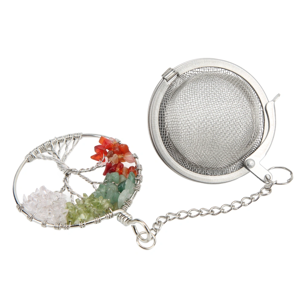 Tea Infuser 304 Stainless Steel Tree of Life Tea Strainer Tea Infuser Crystal Tea DrainerColor Mixing