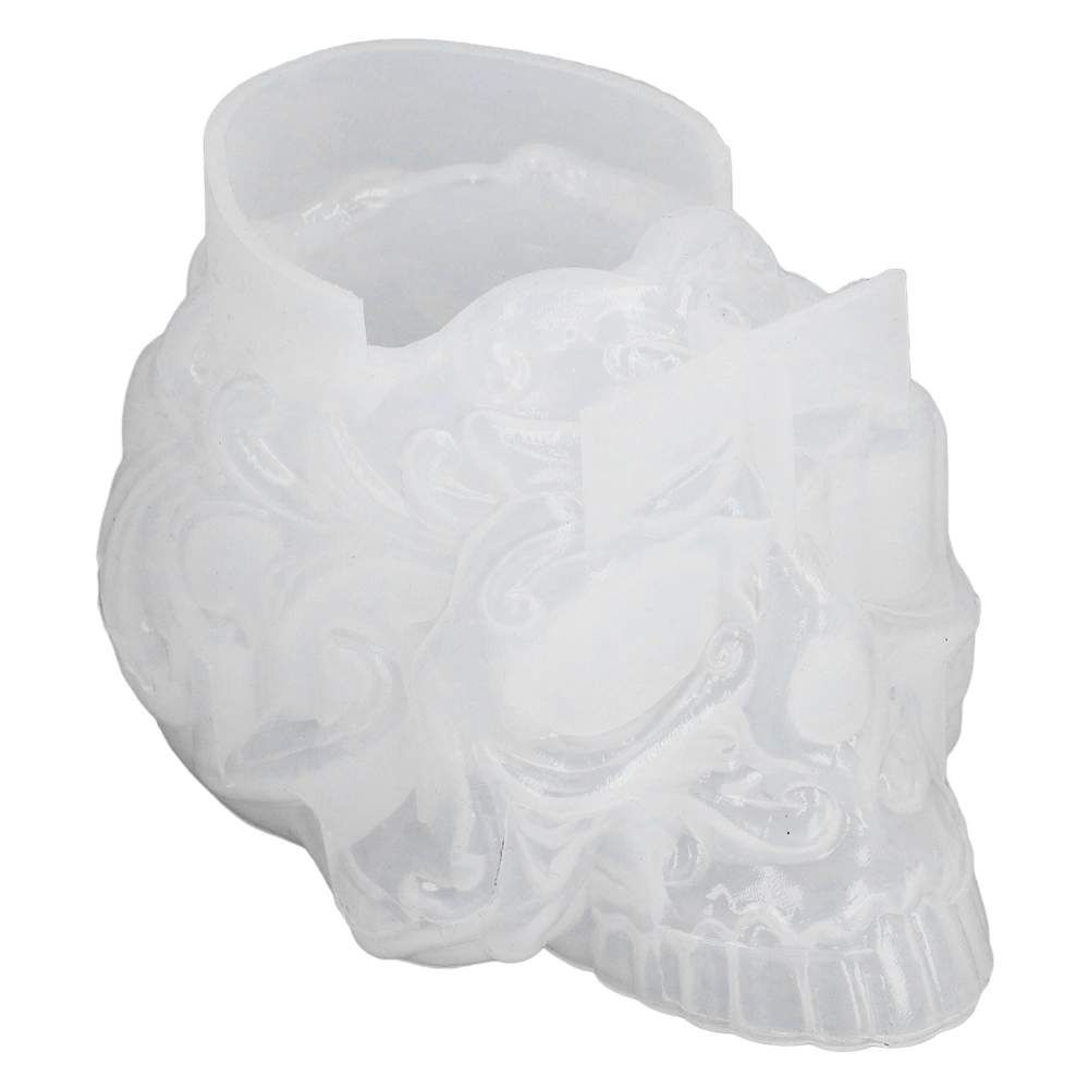 Silicone Mold Unique Skull Shape Exquisite Reusable Thick Strong Mould for DIY Candlesticks Storage Box