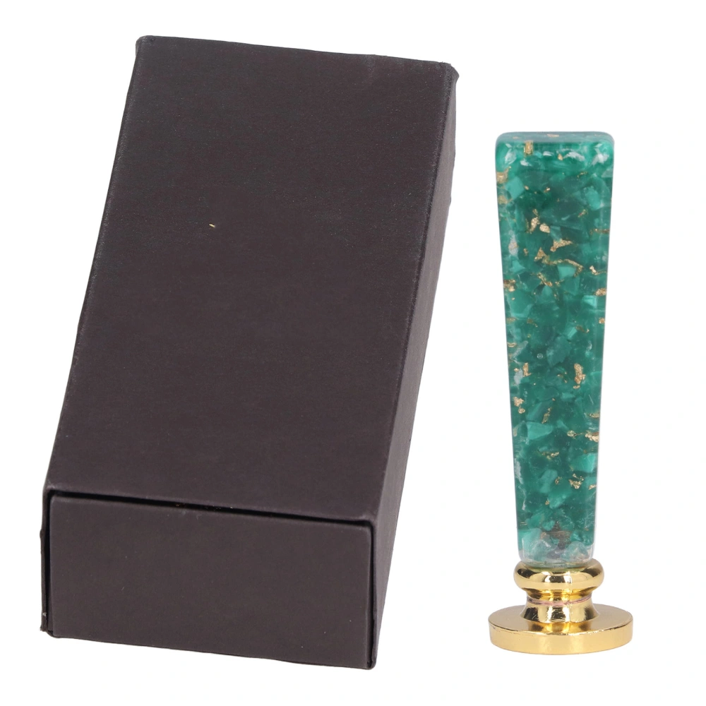 Wax Stamp Detachable Handle Exquisite Pattern Unique Design Wide Application Sealing Wax Stamp for Card Making EnvelopBrown Box Green Handle