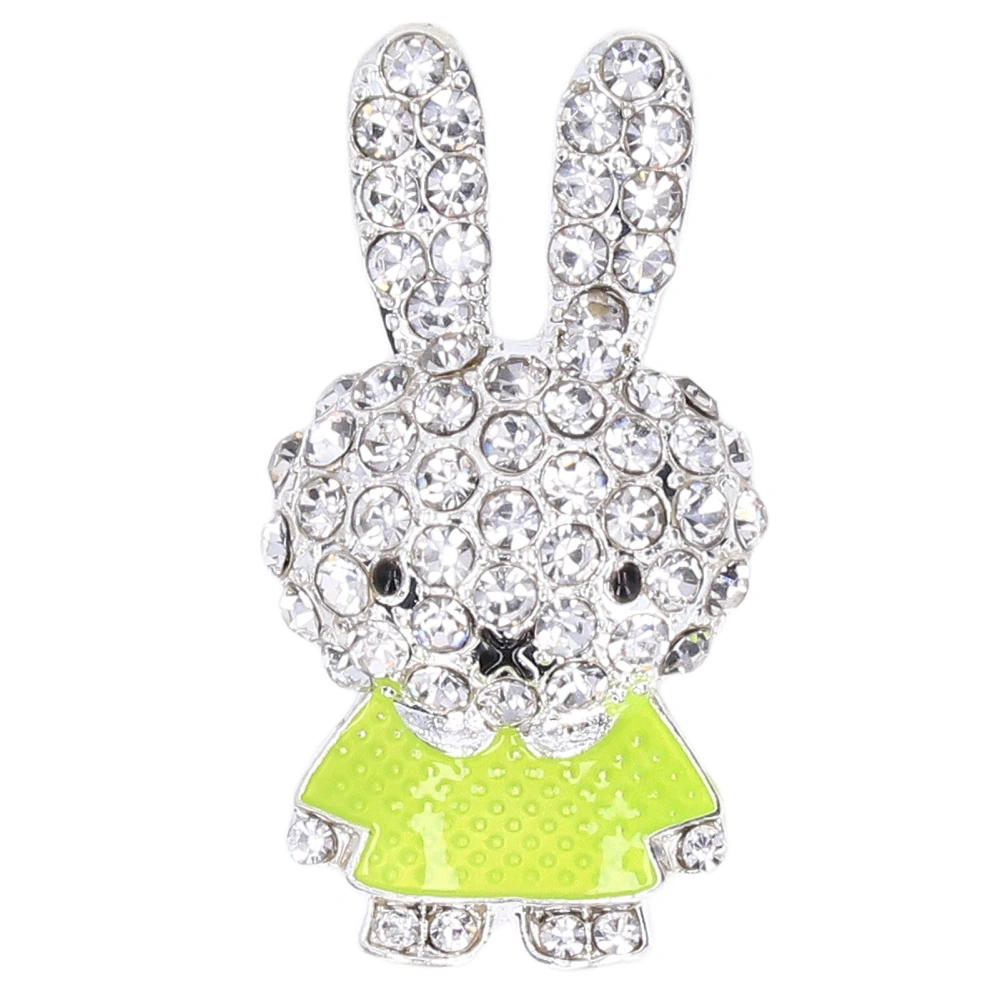 5PCS Bunny Decal DIY Production Fine Workmanship Cute Appearance Small Volume Hairpin DecorationGreen Bunny