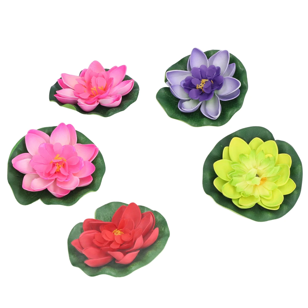 5pcs Artificial Pond Plants Lightweight Exquisite Soft Thick Durable Attractive Decorative Shooting Props for Pool