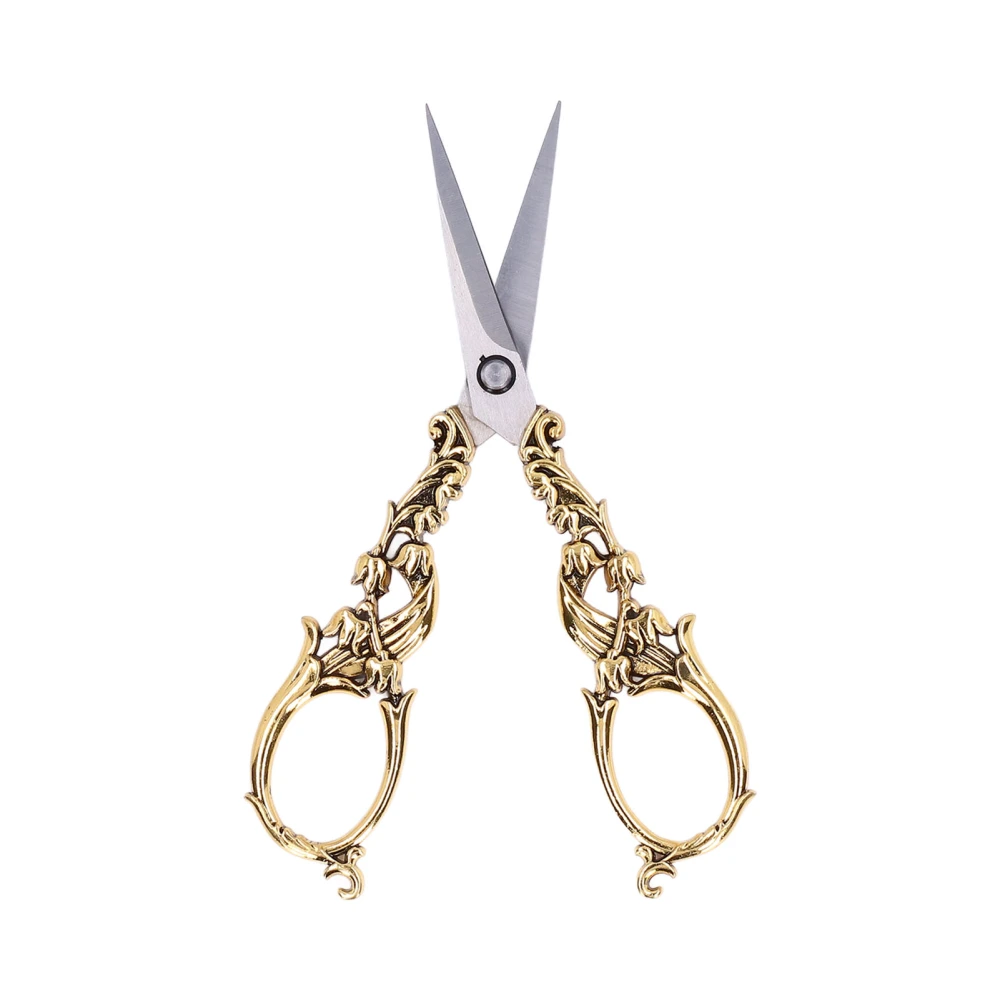 Embroidery Scissors Hardening Treatment Retro Style Professional Reliable Handicraft Tools for Sewing