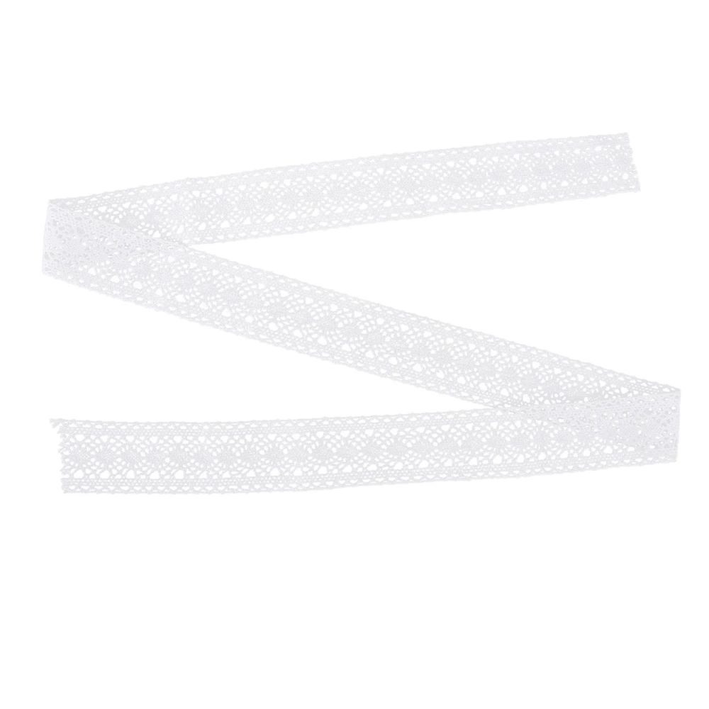 Lace Trim DIY Cotton Net 4cm Width 10 Yards Elegant White Fabric Lace Ribbon for Curtain Clothes Tablecloth Craft