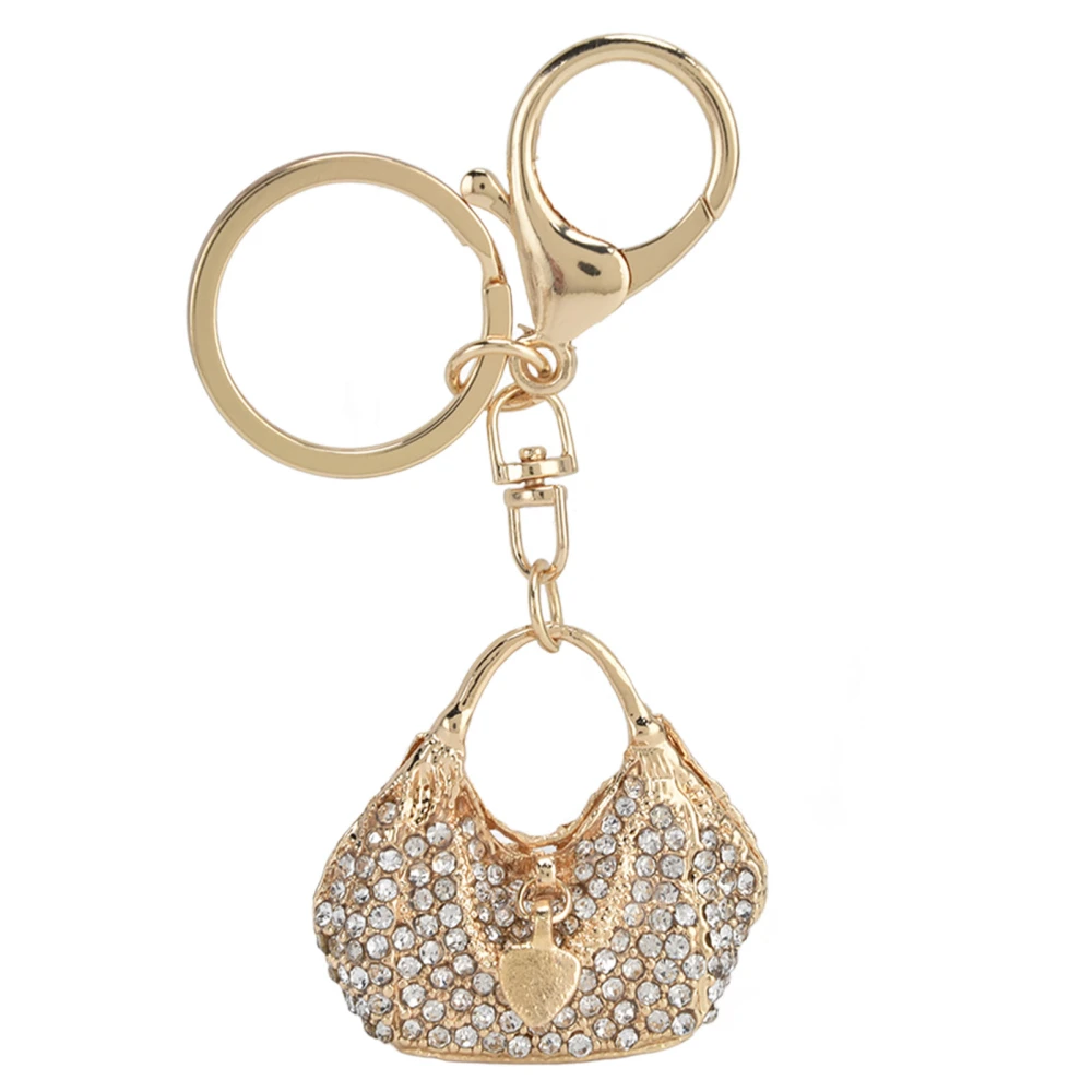 Rhinestone Keychain Ladies Handbag Shape Unique Jewelry Bag Purse Pendant Accessories