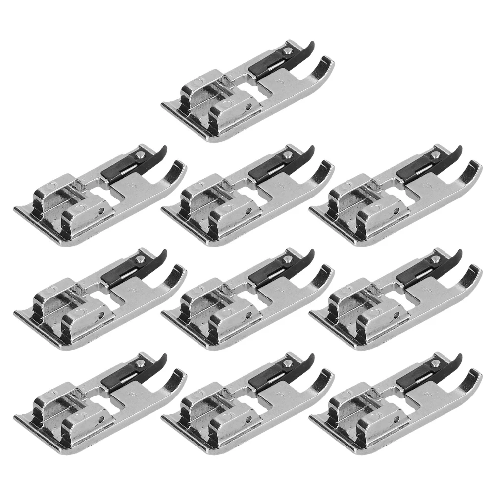 10PCS Overcast Foot Portable Abrasion Resistance Durable Stainless Steel Multi Function Presser Foot