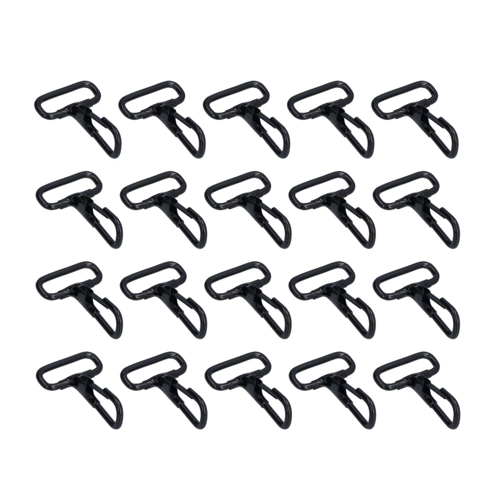 20Pcs Lobster Claw Clasps Black Fastener Hooks Hardware Accessories for Bags Handbags Backpacks