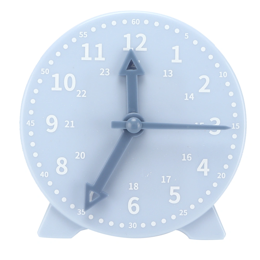 Mprince Clock Model Blue Learning Time Mathematics Teaching Aids with 3 Clock Hands for Primary School Students