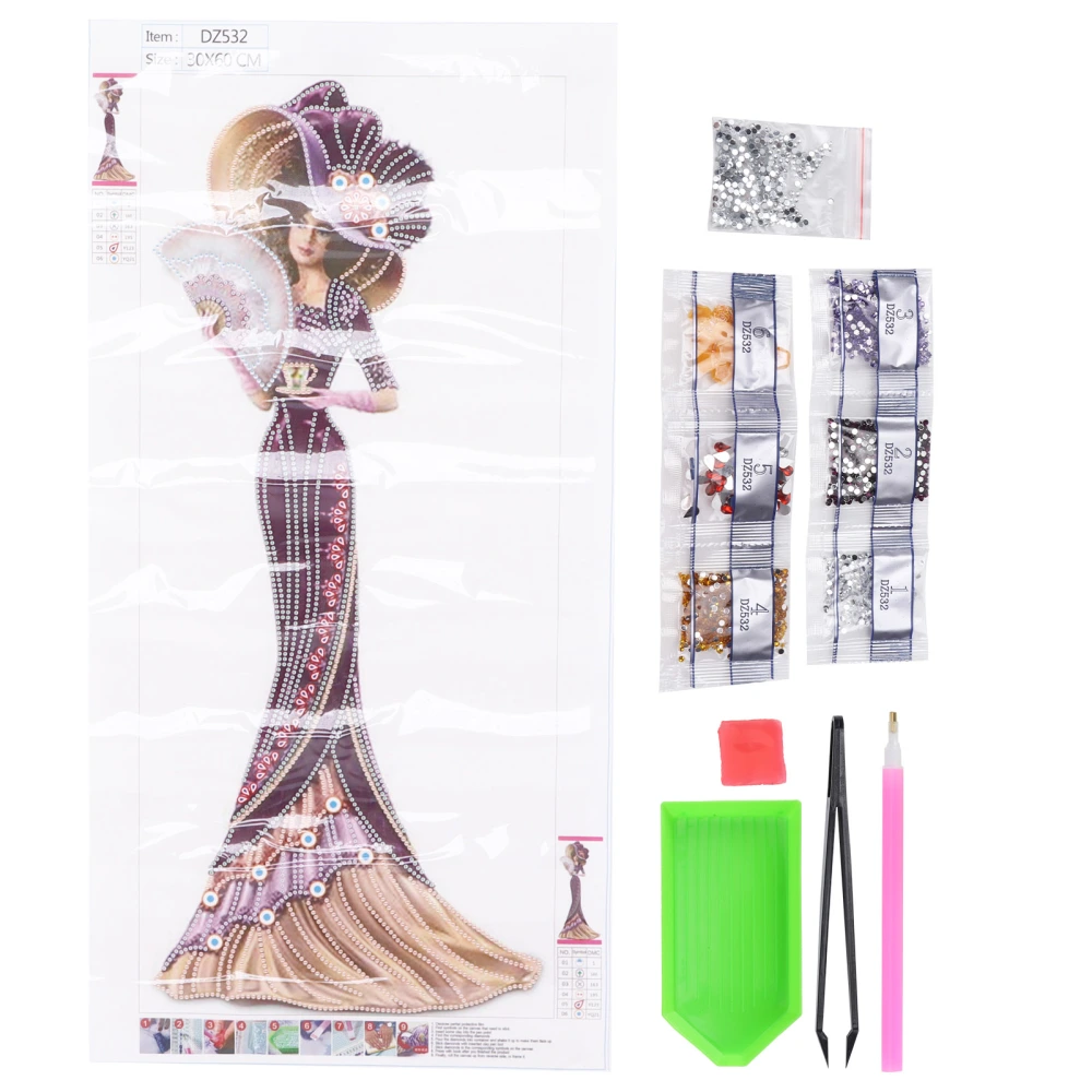 Character Figure Diamond Painting Kit Rhinestone Painting Wall Decor 30 X 60cm (Frameless)