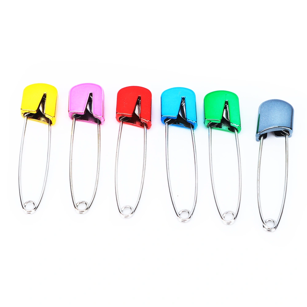 Assorted Color Diaper Pins Safety Locking Cloth Diaper Nappy Sewing Knitting Fabric Pins (Random Color)6pcs 1#