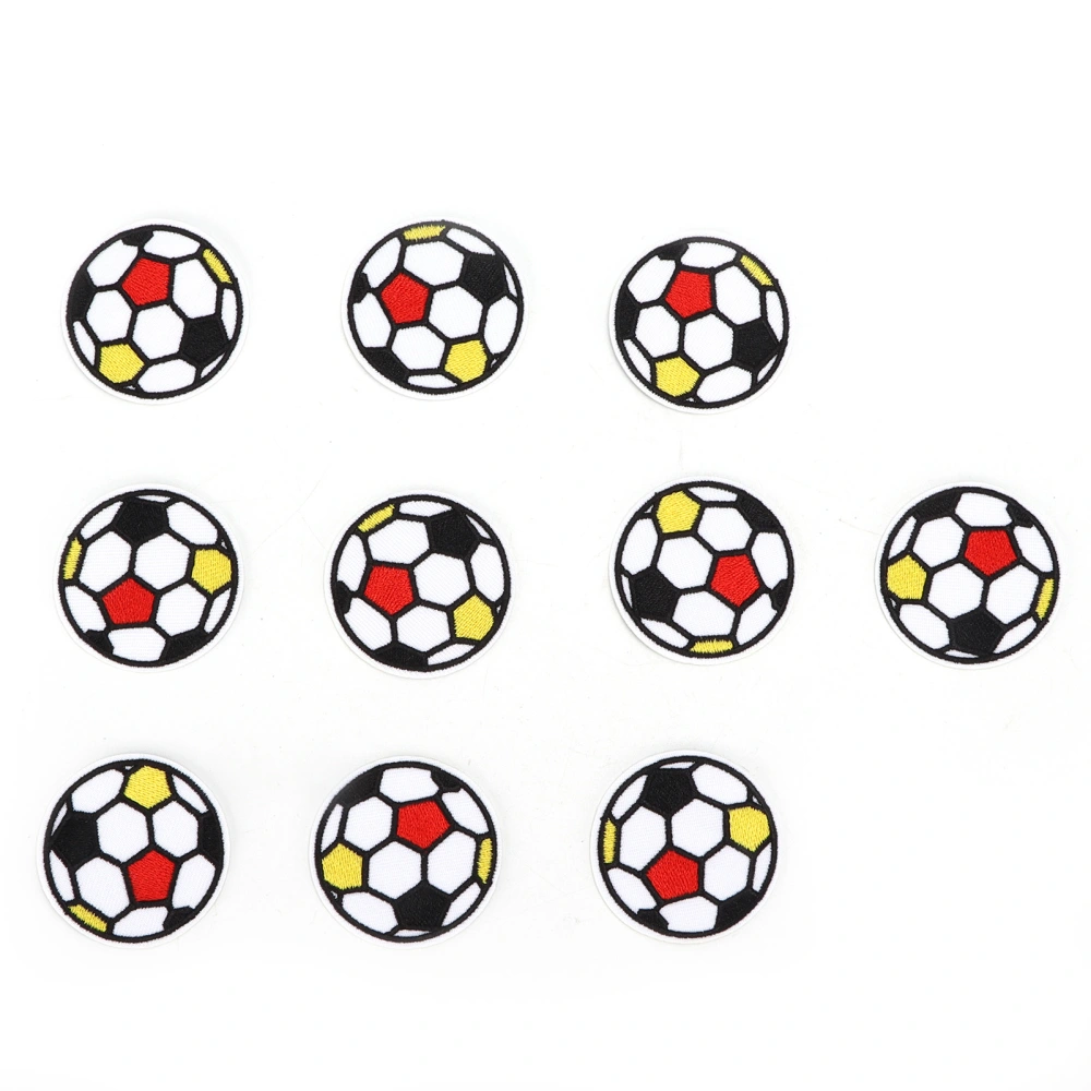 10Pcs Sew Patch Ball Sports Games Style DIY Embroidered Sew Applique for Kids Decoration Clothing Repair