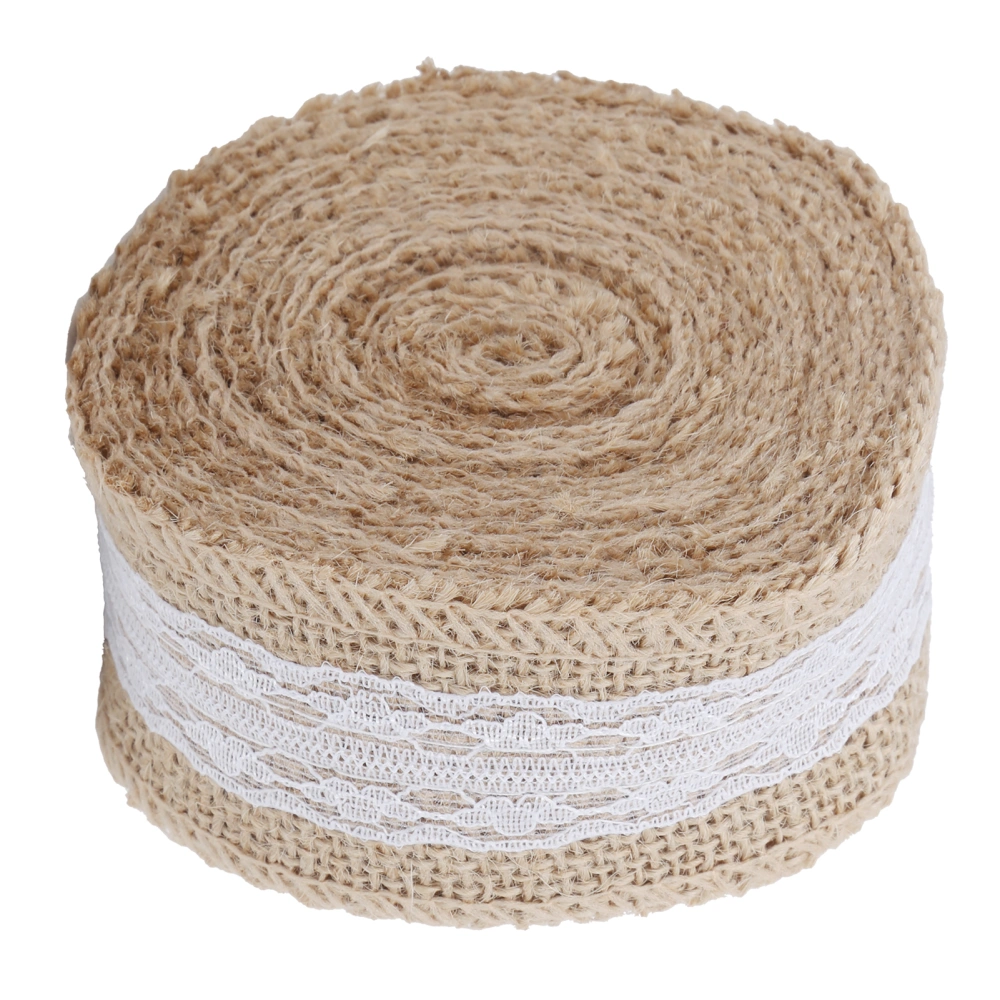 Burlap Ribbon 5.5yd DIY Diverse Styles Lace Burlap Roll for Wedding Party Gift Packaging Industrial Packaging ArtsSmall Lace