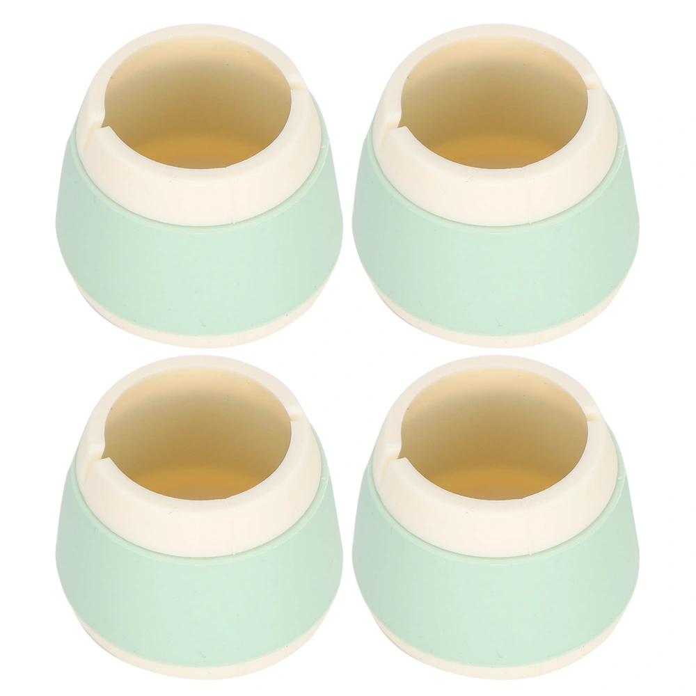 4Pcs Silicone Furniture Protectors 3.3x4x4cm NonSlip Round Chair Table Foot Covers Caps(Green )